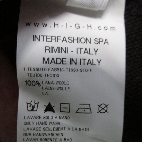 HIGH Womens S Navy Blue Wool Turtleneck Short Sweater Long Sleeve Lightweight - Picture 14 of 16